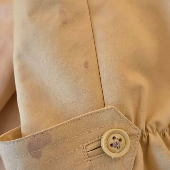 Talbots Womens Fully Lined Button Front Mac Coat Jacket Yellow 14W - Picture 12 of 14